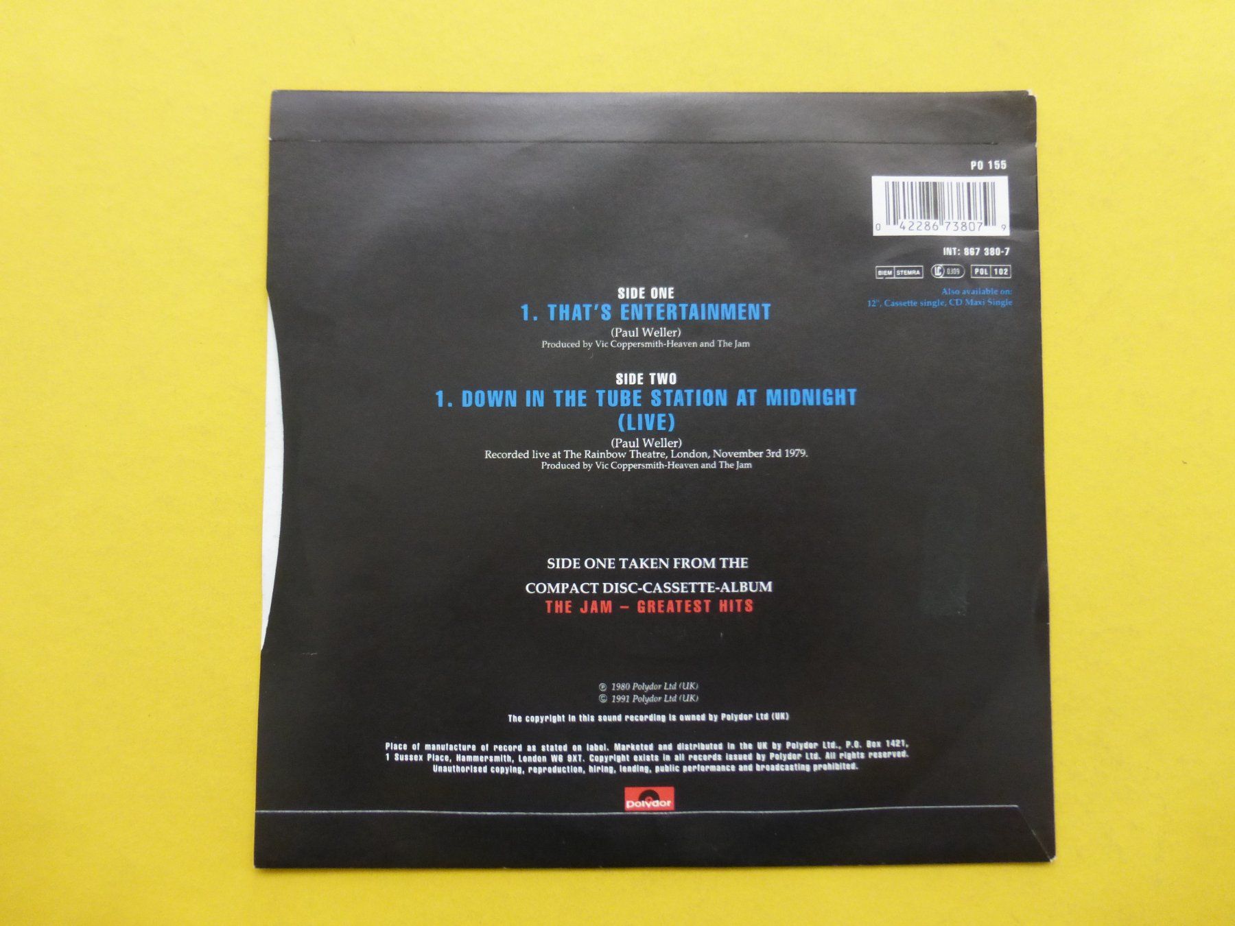 Schallplatten: The Jam – That's Entertainment – Gebraucht aus Zürich von Swiss57 1