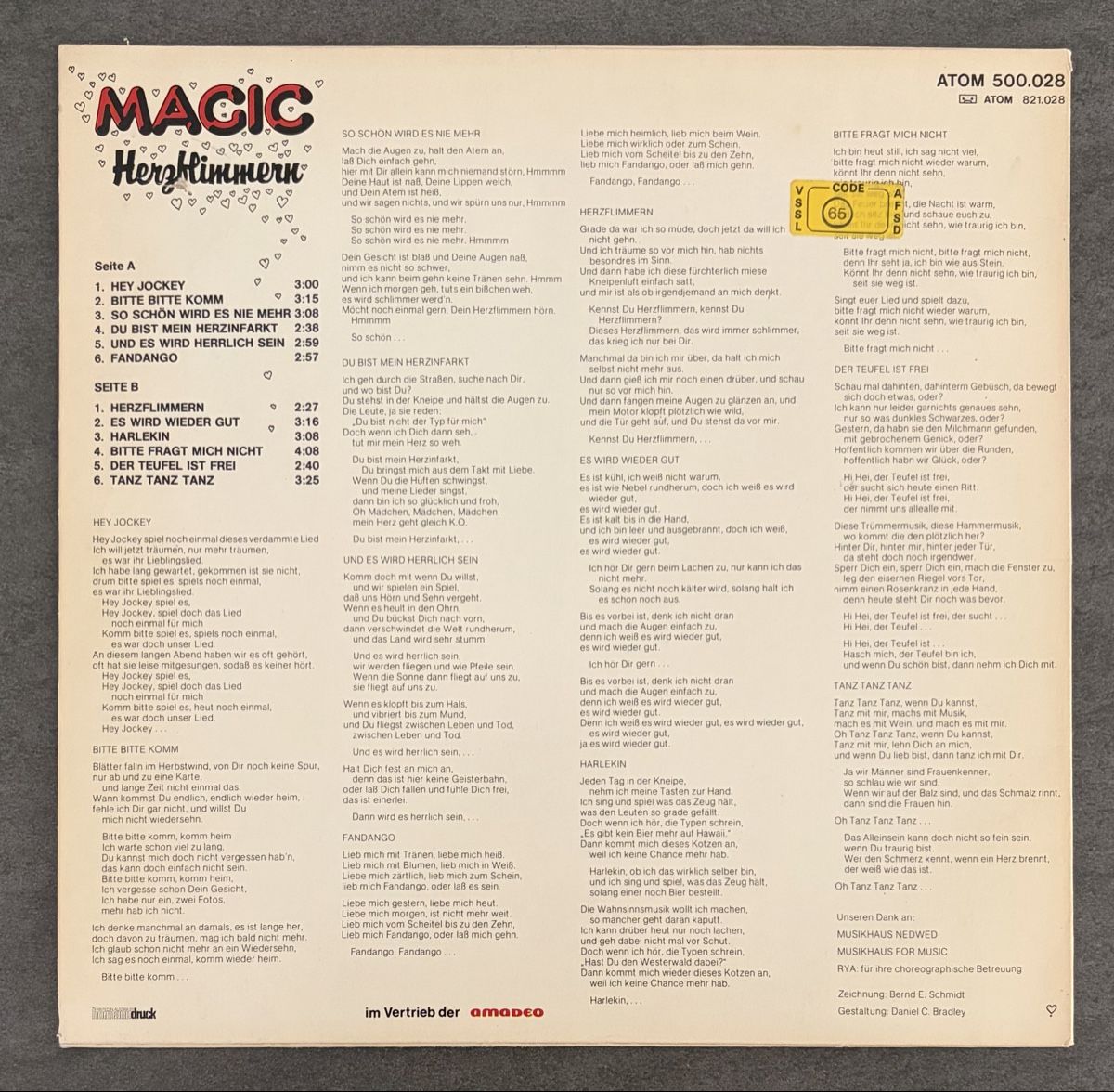 Schallplatten: Magic - Herzflimmern – Gebraucht aus Aadorf von Assyrian-Bazar 1