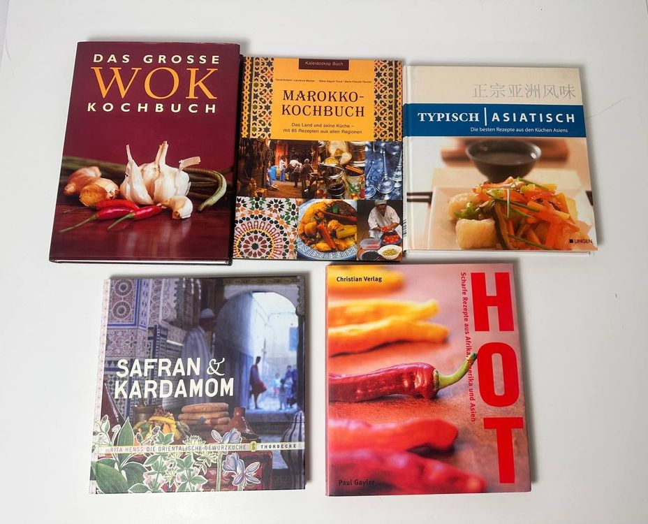 Asiatische Kochbücher 5 Stück L 1071