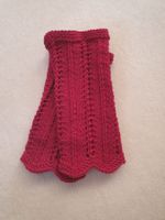 Pulswärmer handgestrickt bordeaux
