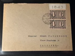 Brief 1943 von Sâles (Gruyère) nach Lausanne