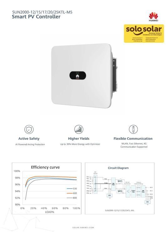 Huawei Inverter: Huawei SUN2000-12KTL-M5 Wechselrichter – Nuovo e nell'imballaggio originale da ZUG venduto da xxps 1