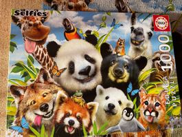 Puzzle lustige Tierselfies  1000 Teile