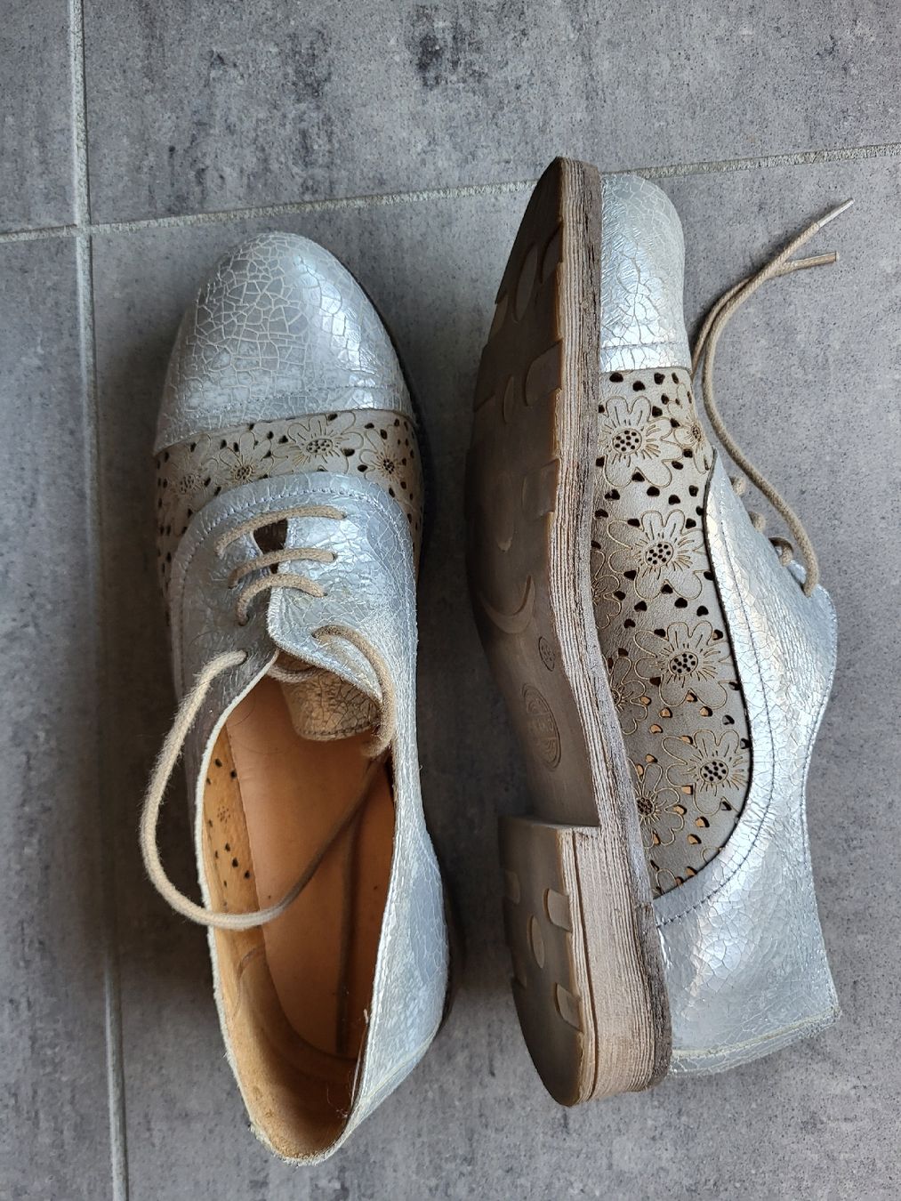 Damenschuhe: Scarpe stringate BRAKO argento, nr. 39 - look primaverile – Gebraucht aus Cadempino von Tatiana01112 1