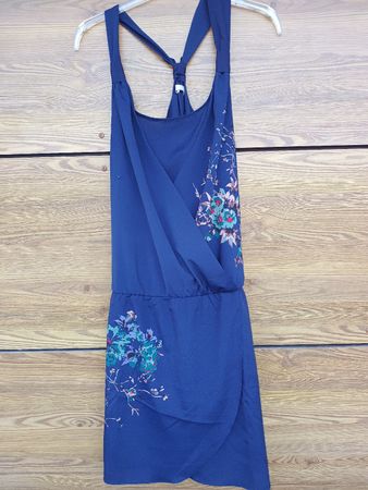 Robe Promod dos nageur bleu indigo et imprimé fleuri