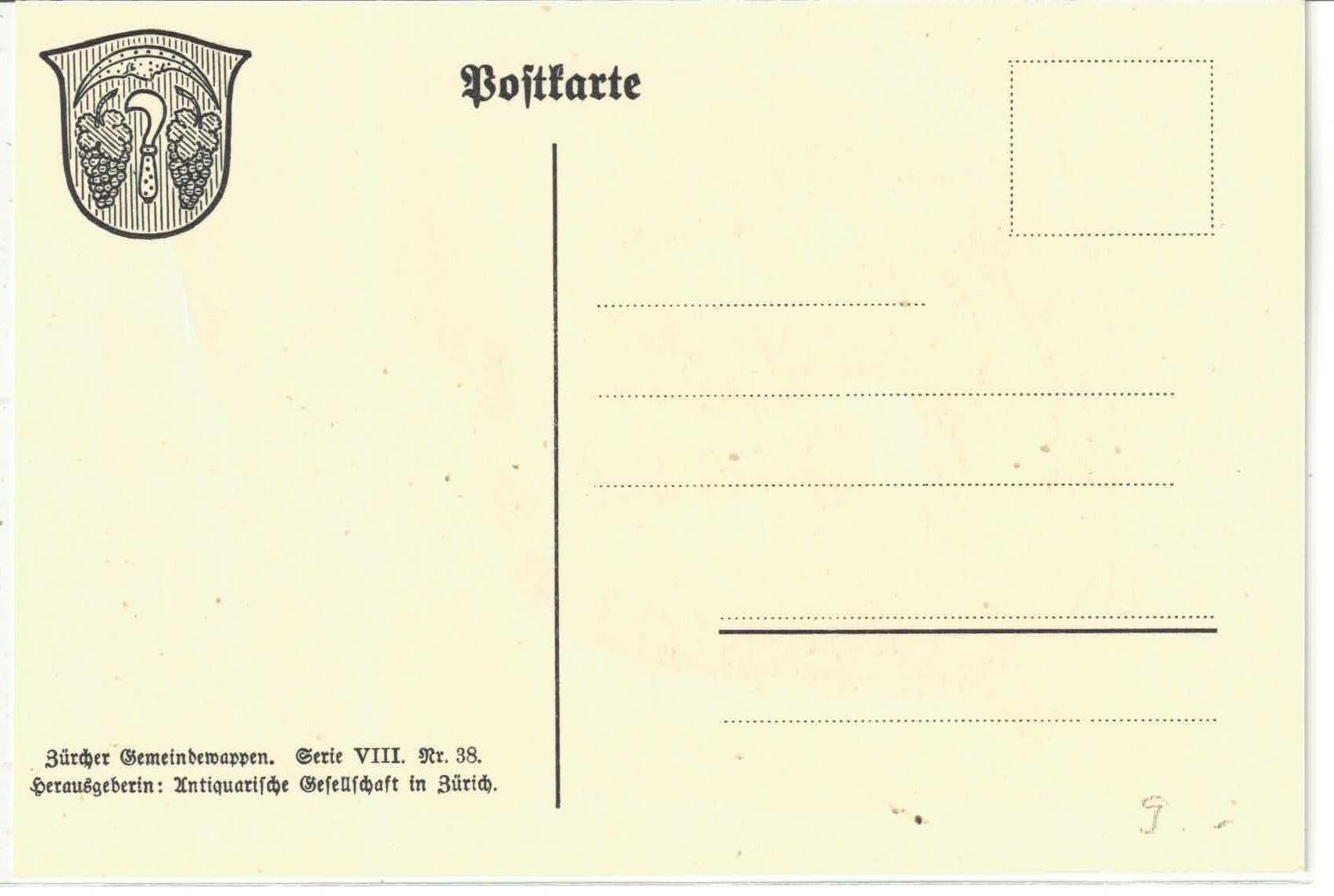 Ansichtskarten: Dättlikon - Gemeindewappen – Gebraucht aus Ettingen von Kartenplanet 1