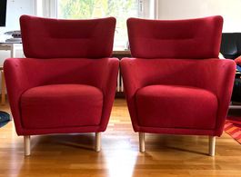 2 Ikea OSKARSHAMN Ohrensessel rot
