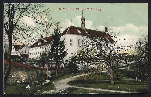 Cartoline postali: AK St. Gallen, Kloster Notkersegg – Usato da Berlin venduto da bartko-reher