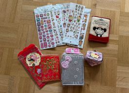 Lot Hello Kitty & Pucca – portefeuilles, stickers