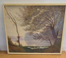 Ölgemälde Seelandschaft von Adolf Minder (Ligerz)