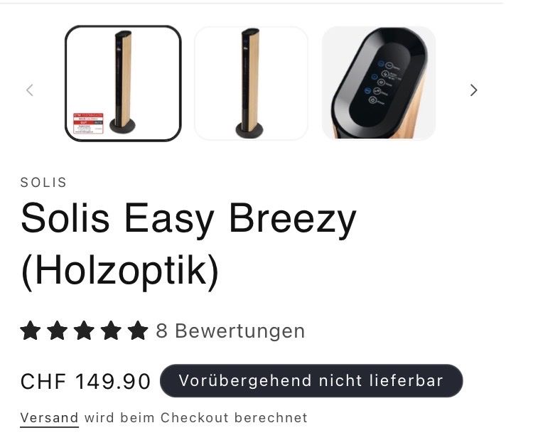Solis Ventilatori: Turm Ventilator Solis Easy Breezy – Nuovo (secondo la descrizione) da Reinach   AG venduto da fahrzeug 1