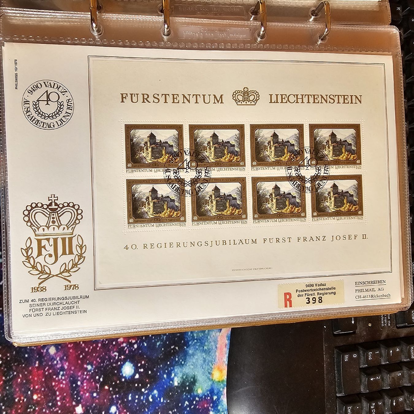 Alle Briefmarken: FÜRSTENTUM LIECHTENSTEIN R.FDC KL.BOGEN – Gebraucht aus Dintikon von bonita099 1