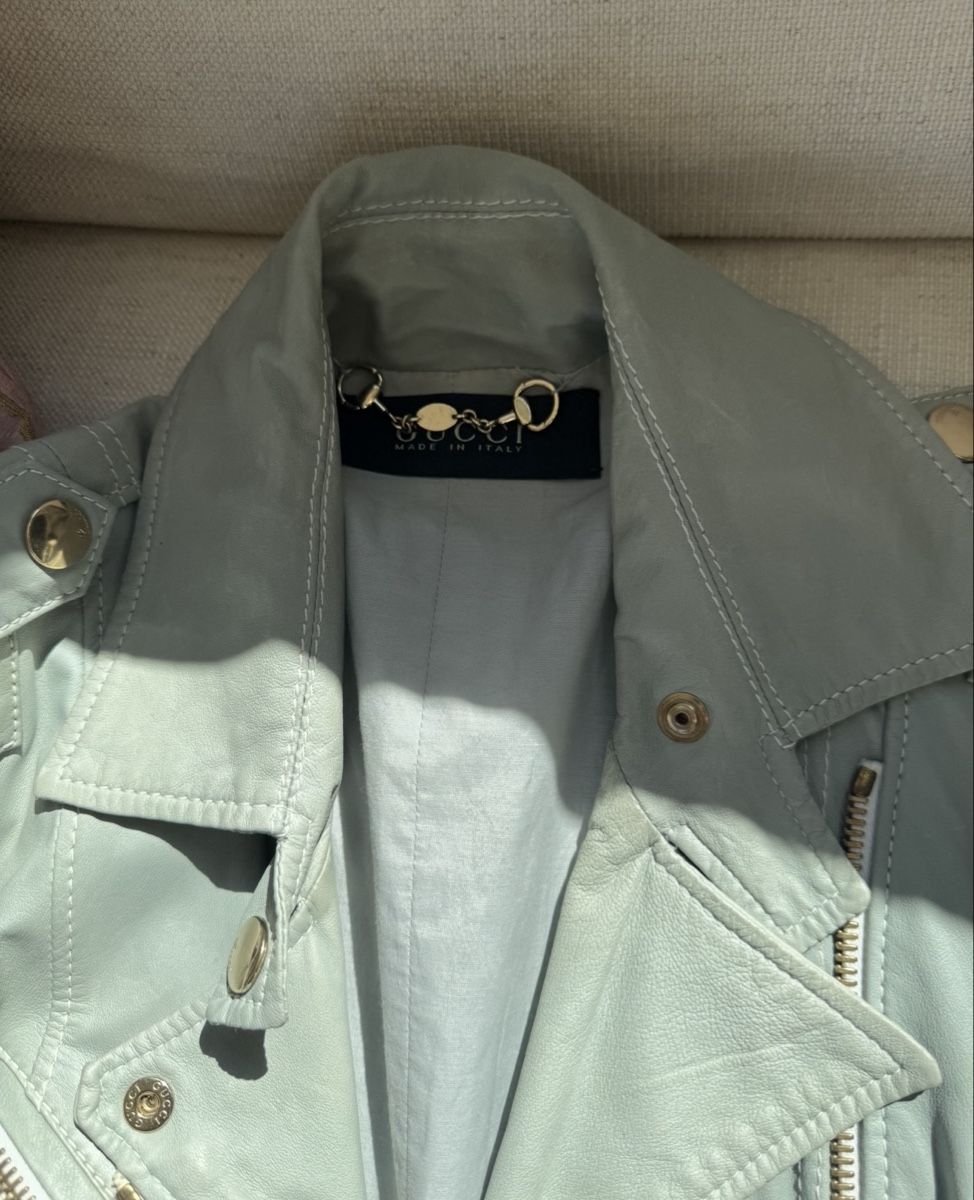 Gucci Giacche: Gucci Biker Jacket ice blue Size XS  – Usato da Thalwil venduto da 0041angel 1
