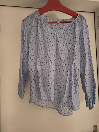 Chicoree Damen Bluse Gr. S, hellblau gestreift, Top Zustand