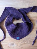 Dreieckstuch Schal 100% Merino Cassis - NEU