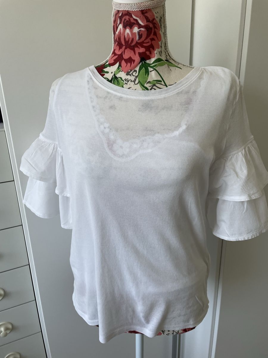 H&M T-shirt: Weisses T-Shirt S ca. 38 H&M – Usato da Zürich venduto da Pamuk04
