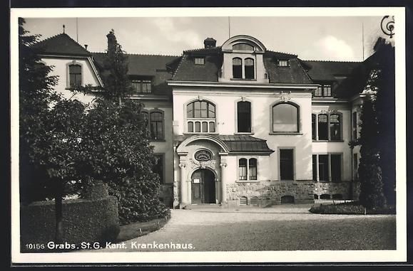 Cartoline postali: AK Grabs, Kant. Krankenhaus – Usato da Berlin venduto da bartko-reher
