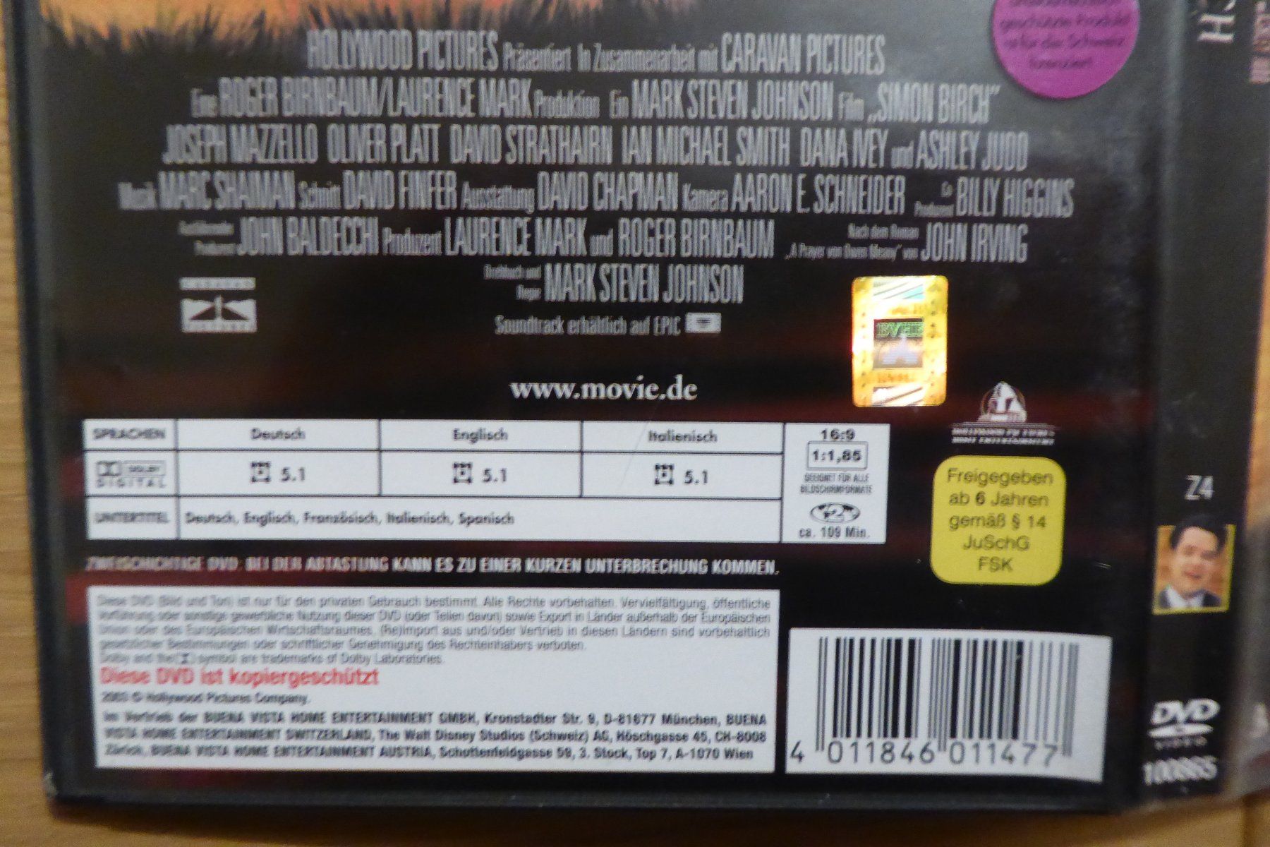 Tutti i DVDs: DVD Simon Birch deutsch selten – Usato da Allschwil venduto da Summelsarium 2