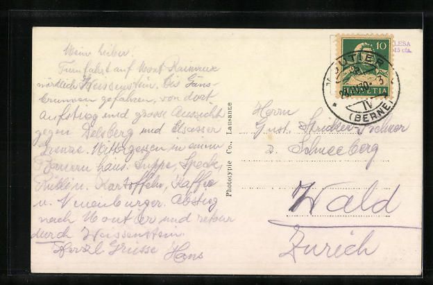 Cartoline postali: AK Moutier, Totalansicht aus der Ferne – Usato da Berlin venduto da bartko-reher 1