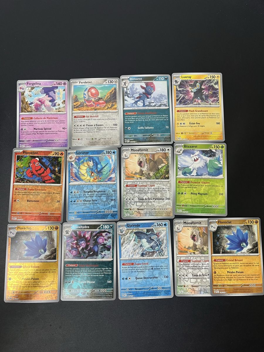 Pokémon Cartes à collectionner: 13 carte Pokémon Rare Reverse EV Évolution à Paldea FR – Neuf (Voir description) à Les Avanchets par lunedeneige.shop