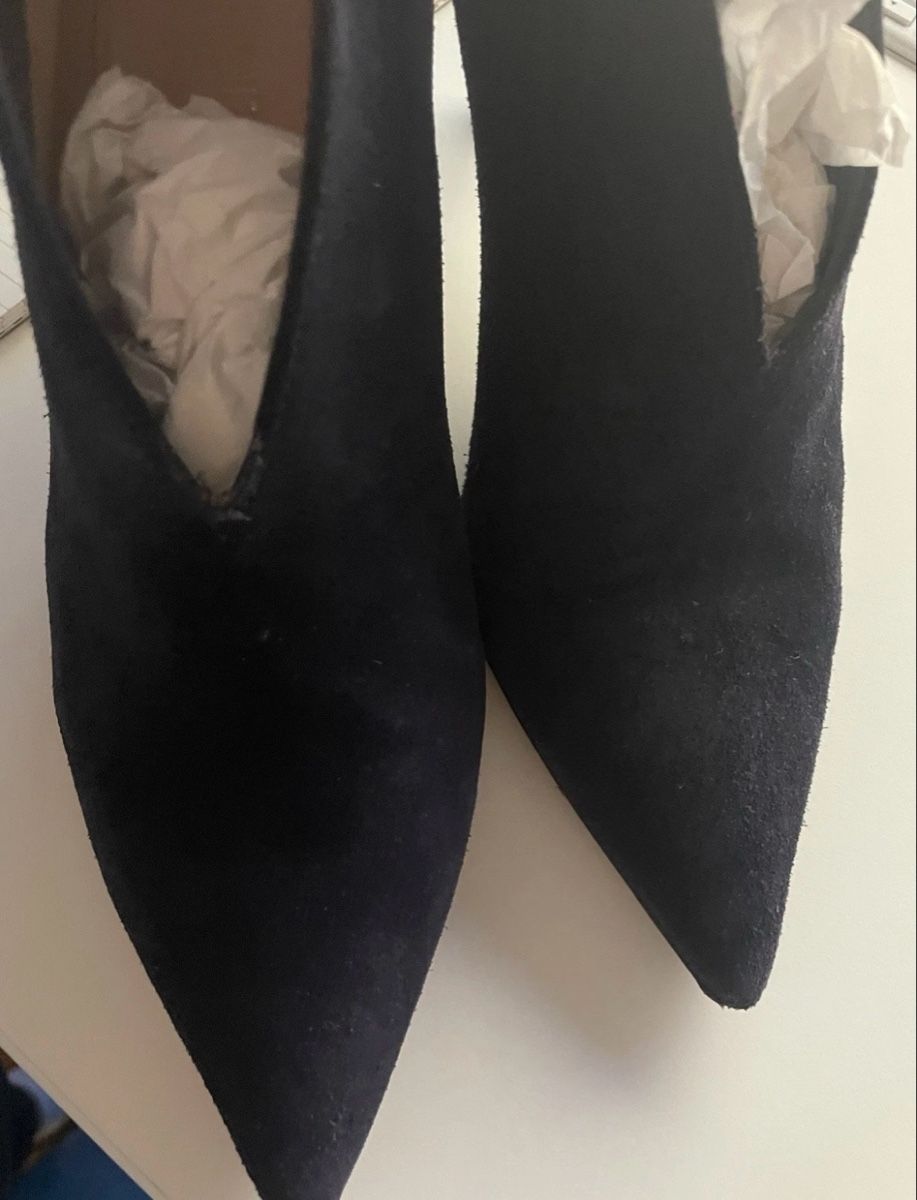 Windsor Scarpe da donna: Windsor Booties, Gr 40, Wildleder, navy, NP 789CHF – Usato da Tägerwilen venduto da CarolinaHerrera 1