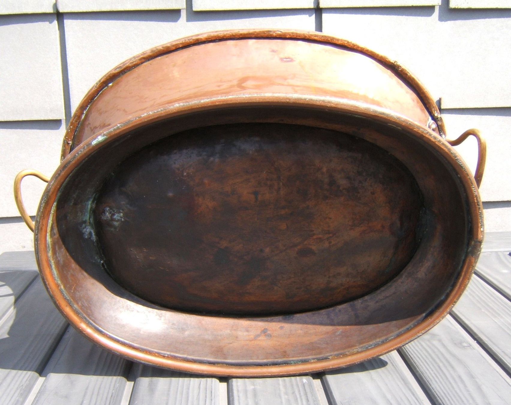 Pentole: GROSSER, ALTER KUPFER KESSEL MIT 2 GRIFFEN – Usato da Brunnen venduto da Nonne04 6
