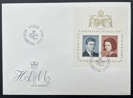 FL, G.-A. FDC in Blockform zur Vermählung des Erbprinzen