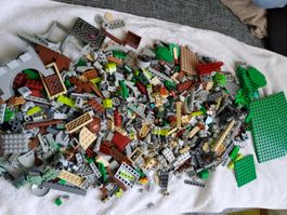 Lego grau, grün,  braun 1 kg