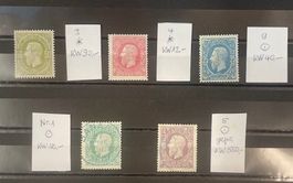 Belgisch Kongo 1886 ;1 - 3 - 4 - 5- 9, Nr. 5 mit Prüfzeichen