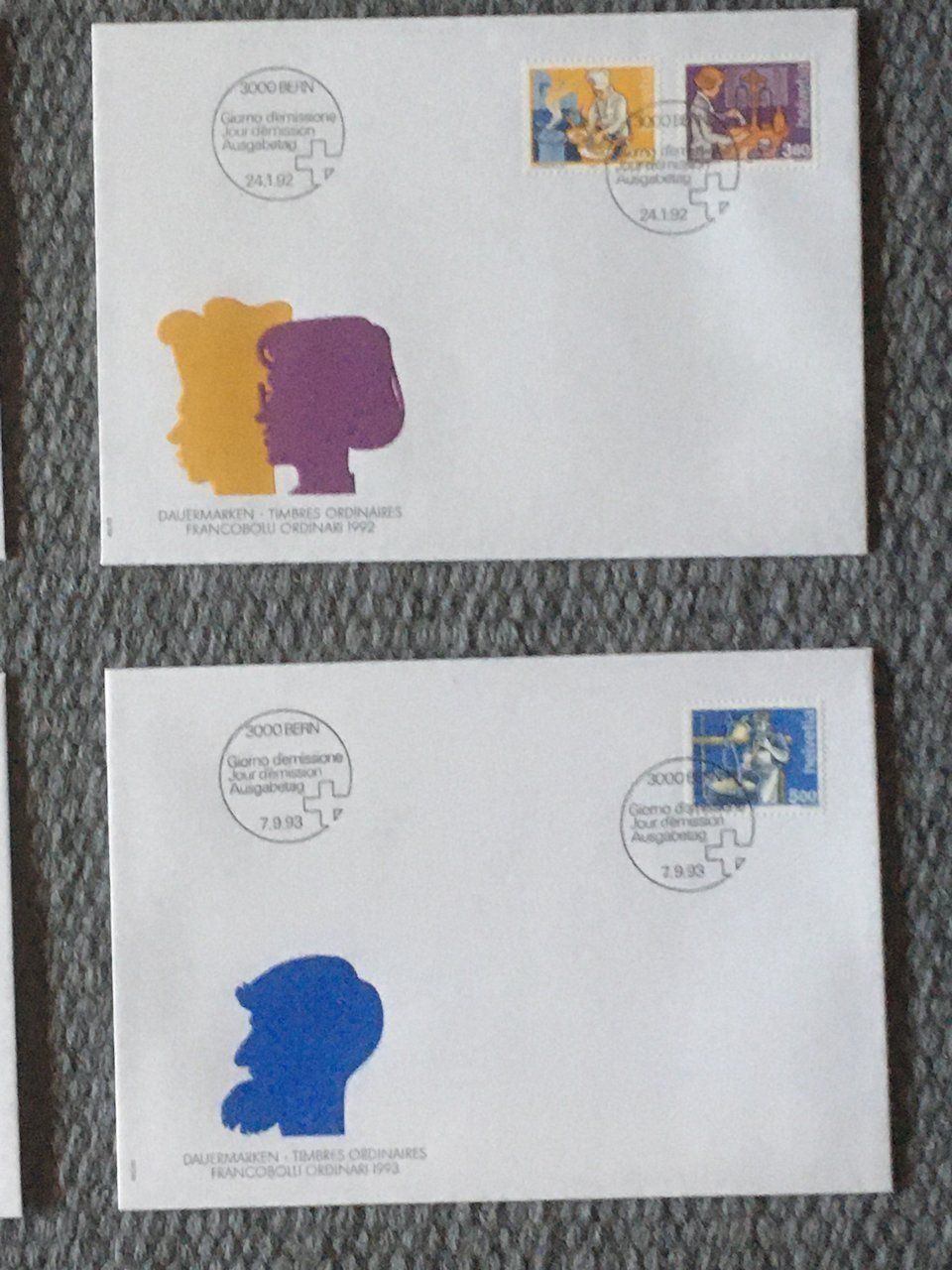 Alle Briefmarken: 1989-94 Mensch und Beruf auf FDC – Gebraucht aus Nesslau von zueri6 3
