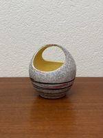 Organisches 50er Keramik Körbchen vintage Vase Blumenkorb