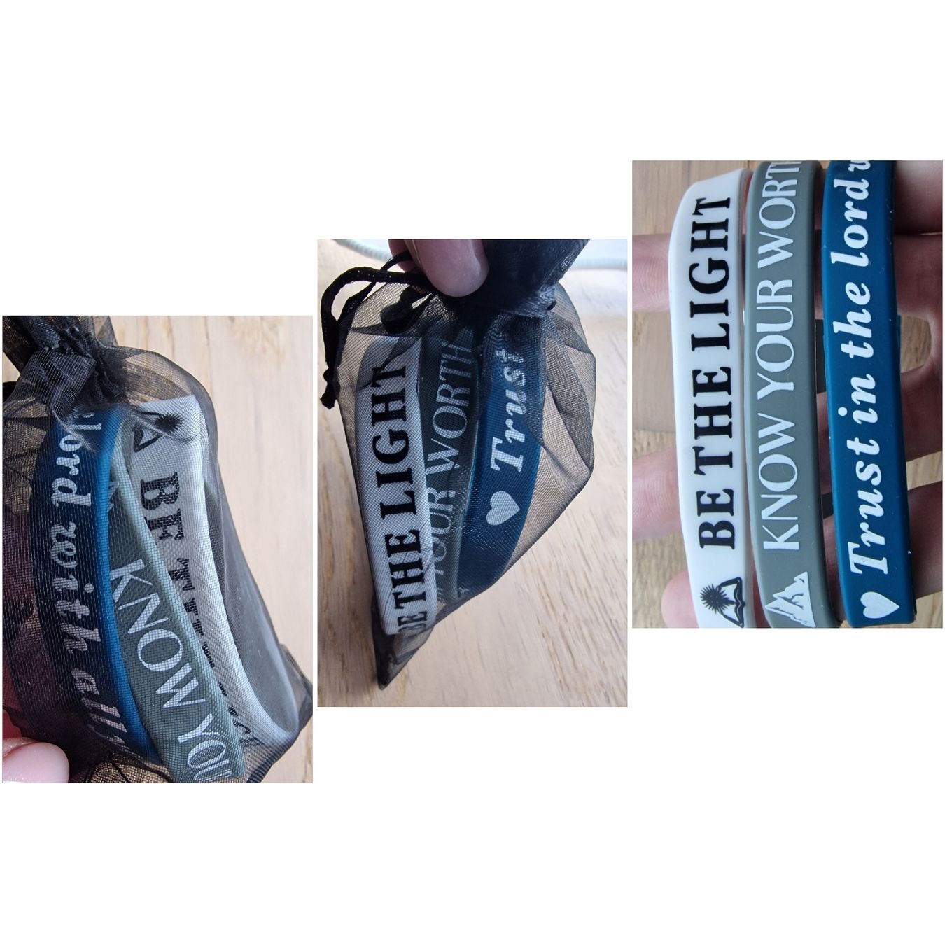 Bracciali & Braccialetti: 3 schöne Armbänder mit Bibelversen /Neu – Nuovo e nell'imballaggio originale da Arbon venduto da sar_l7ll 3