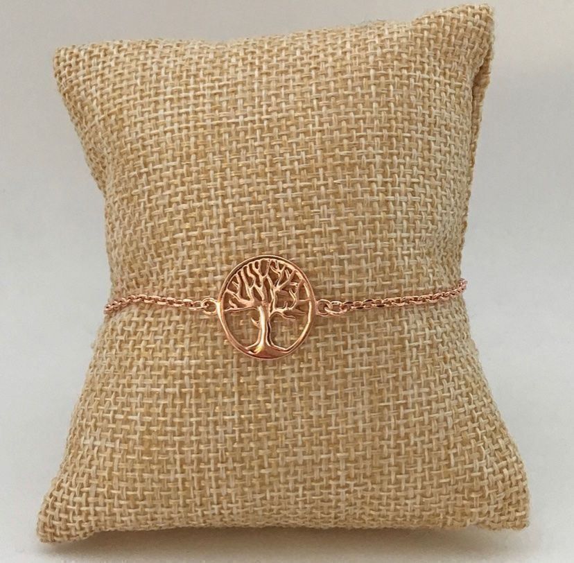 Bracciali & Braccialetti: Armkette Lebensbaum Silber 925 roségold – Nuovo e nell'imballaggio originale da Erlinsbach venduto da moseco