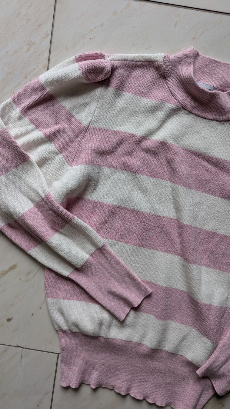 Pulls & Sweat-shirts: Gestreifter Pullover Rosa/Weiss Gr. 36/38 – D'occasion à Neuheim par sh0_gbz7 1