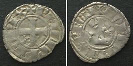 PHILIPPE IV LE BEL Double tournois 1295-1303 argent qSUP