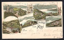 Litho Rigi, Rigi-Klösterli, Blick vom R