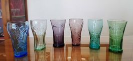 Coca-Cola Gläser Set 6 stk, Verschiedene Farben