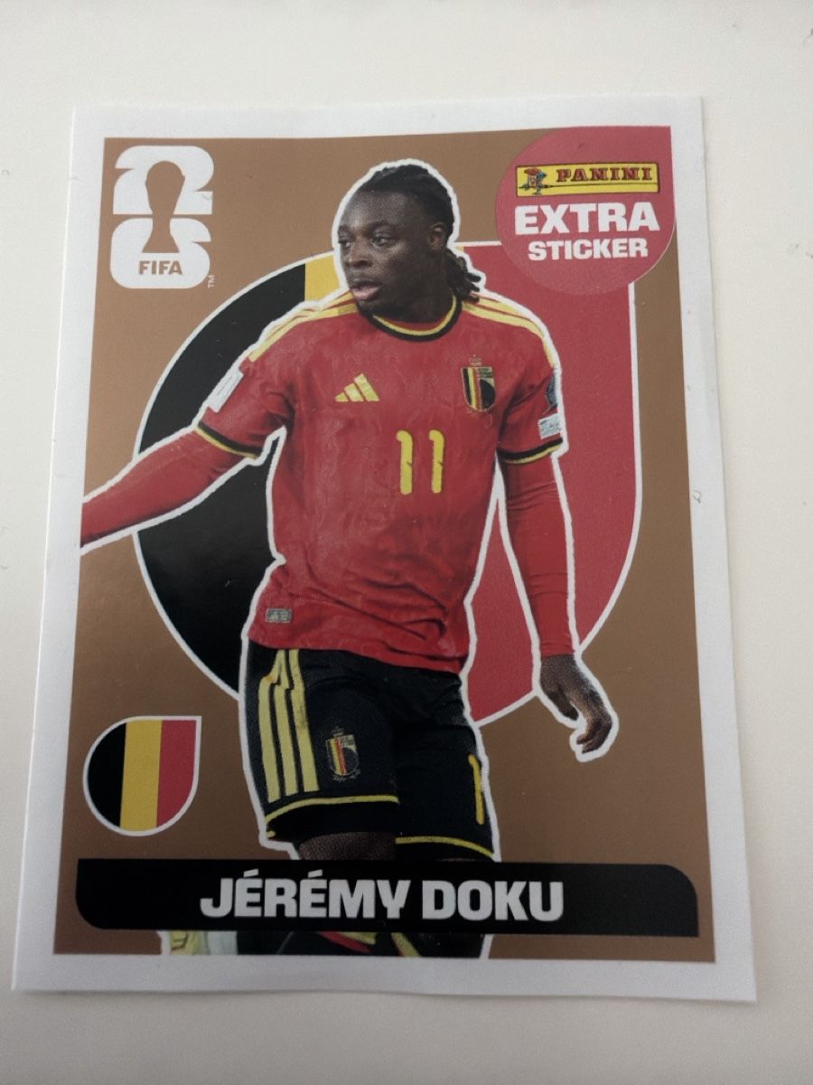 Panini Carte collezionabili: Panini Jérémy Doku Extra Sticker Bronze – Nuovo (secondo la descrizione) da Villars-Sur-Glâne venduto da alainst12
