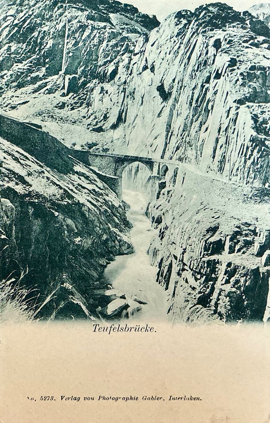 Cartoline postali: TEUFELSBRÜCKE - Gotthardstrasse – Usato da Root venduto da ENGLAND-TREASURES 1