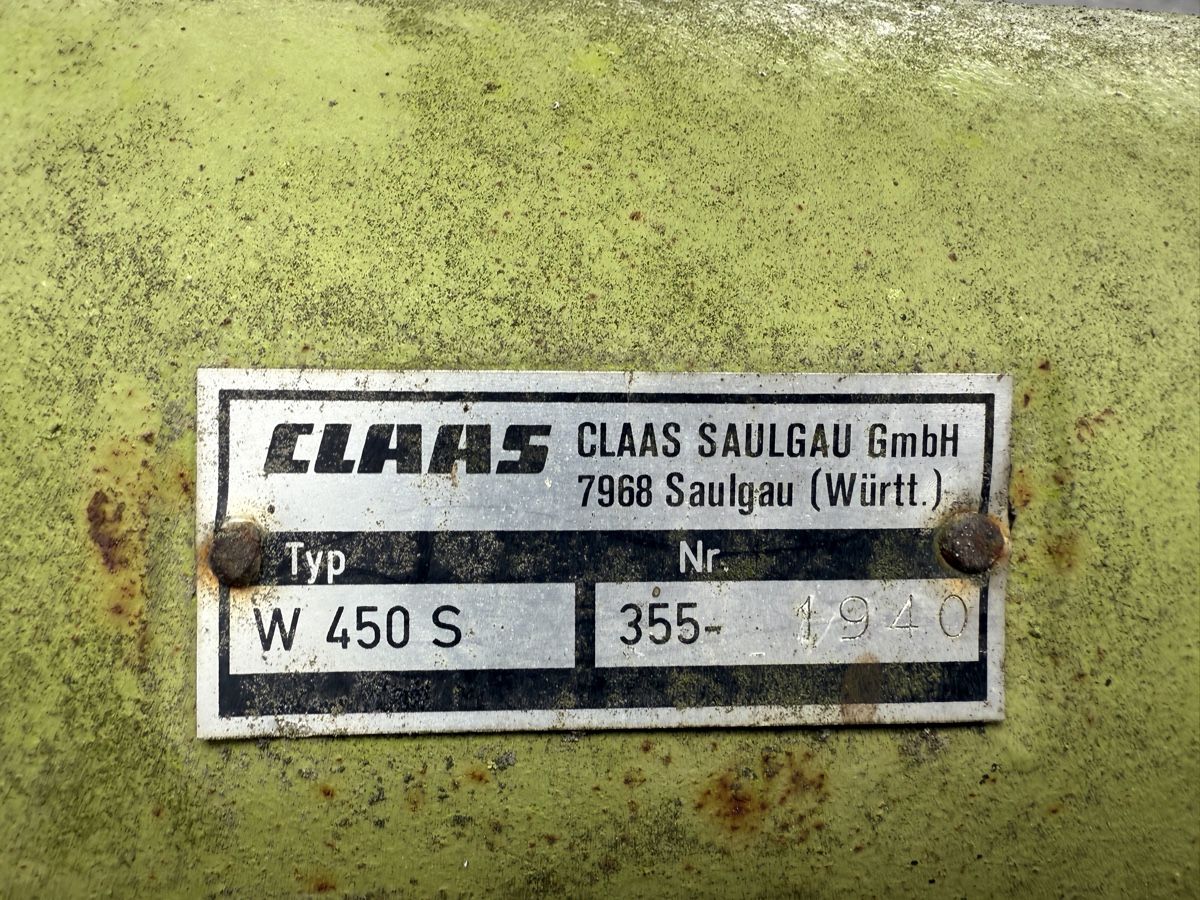 Claas Tutte le macchine: Kreiselheuer CLAAS W 450 S gebraucht – Usato da Burgdorf venduto da Sennratz 4