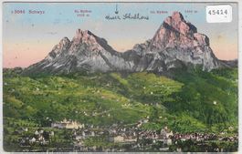 Schwyz - Generalansicht - Litho