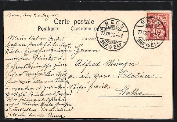 Cartoline postali: AK Bern, Markt und Parlamentsgebäude – Usato da Berlin venduto da bartko-reher 1