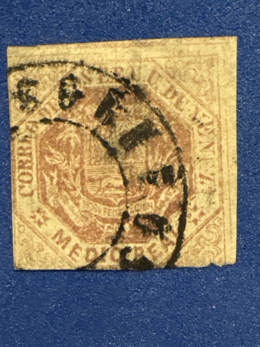 Alle Briefmarken: Timbre poste Venezuela 1863 5 Centavos utilisé – Gebraucht aus Carouge GE von irma016