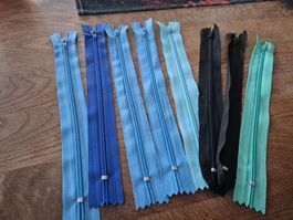 Reissverschlüsse Set 8 Stk. farbig gemischt, 20cm