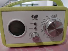 Vintage Radio inkl. Batterien - portable - hell grün