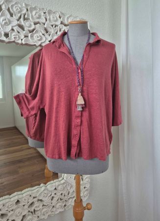 LEINEN BLUSENSHIRT, MAJESTIC FILATURES M/L passt zu NILE