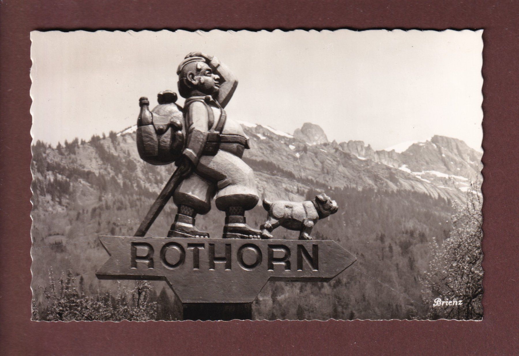 Cartoline postali: BRIENZ - Richtung Rothorn - 1954 – Usato da Pully venduto da nicecards