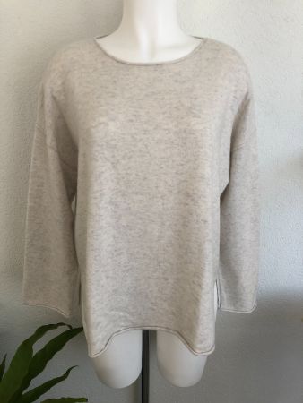 SPOON Kaschmirpullover, hell-meliert, Gr M 100% Kaschmir