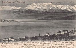 Zürichsee und Glärnisch, gelaufen 1902