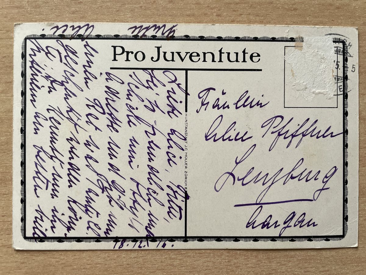 Cartoline postali: Alte Ansichtskarte Crischona Basel, Pro Juventute 1915 – Usato da Neuhausen am Rheinfall venduto da Arielle55 1